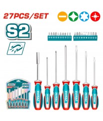 Jeu de 27 tournevis et embouts TOTAL TKSDS2726