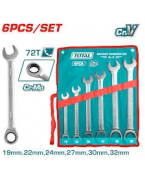 Jeu de 6 clés mixtes à cliquet TOTAL THT102RK061 – 19 à 32 mm