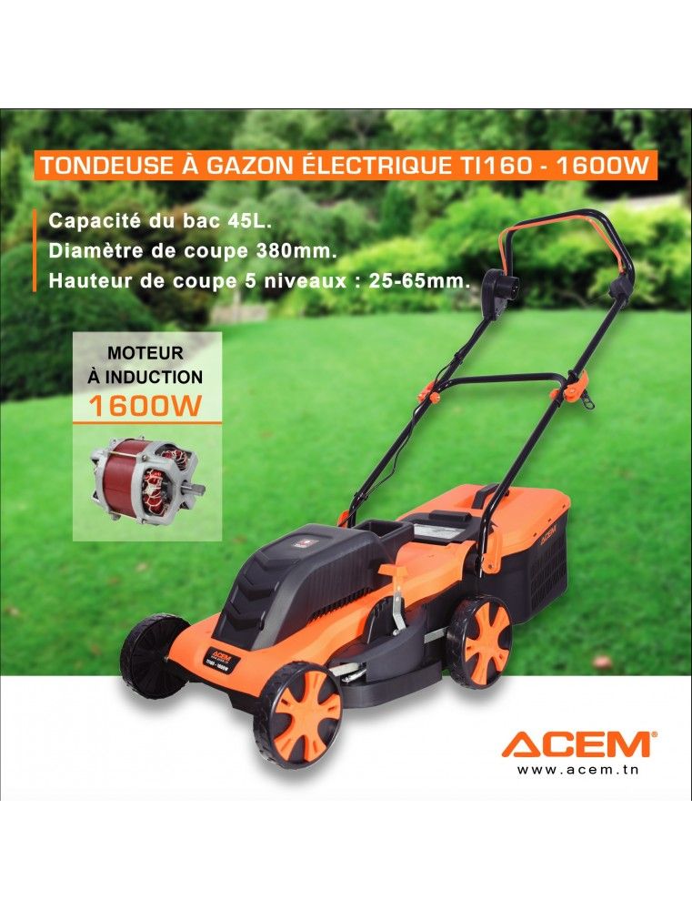 TONDEUSE GAZON 1600W 36CM ACEM TI160