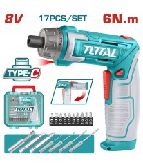 Mini visseuse sans fil TOTAL TSDLI08025 8V – Couple 6 Nm