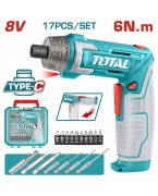 Mini visseuse sans fil TOTAL TSDLI08025 8V – Couple 6 Nm