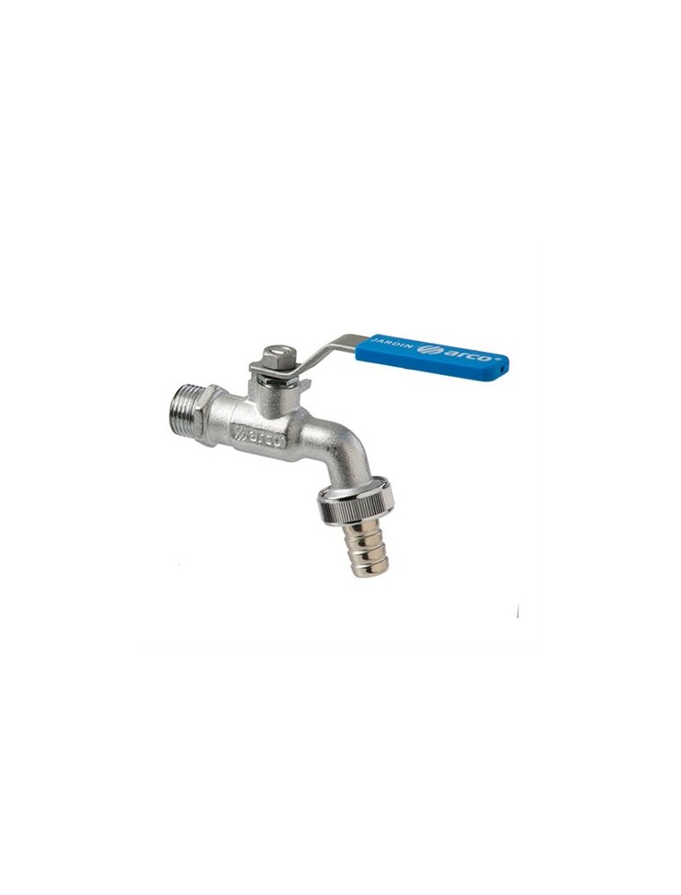 Robinet jardin chromé manette bleue ARCO