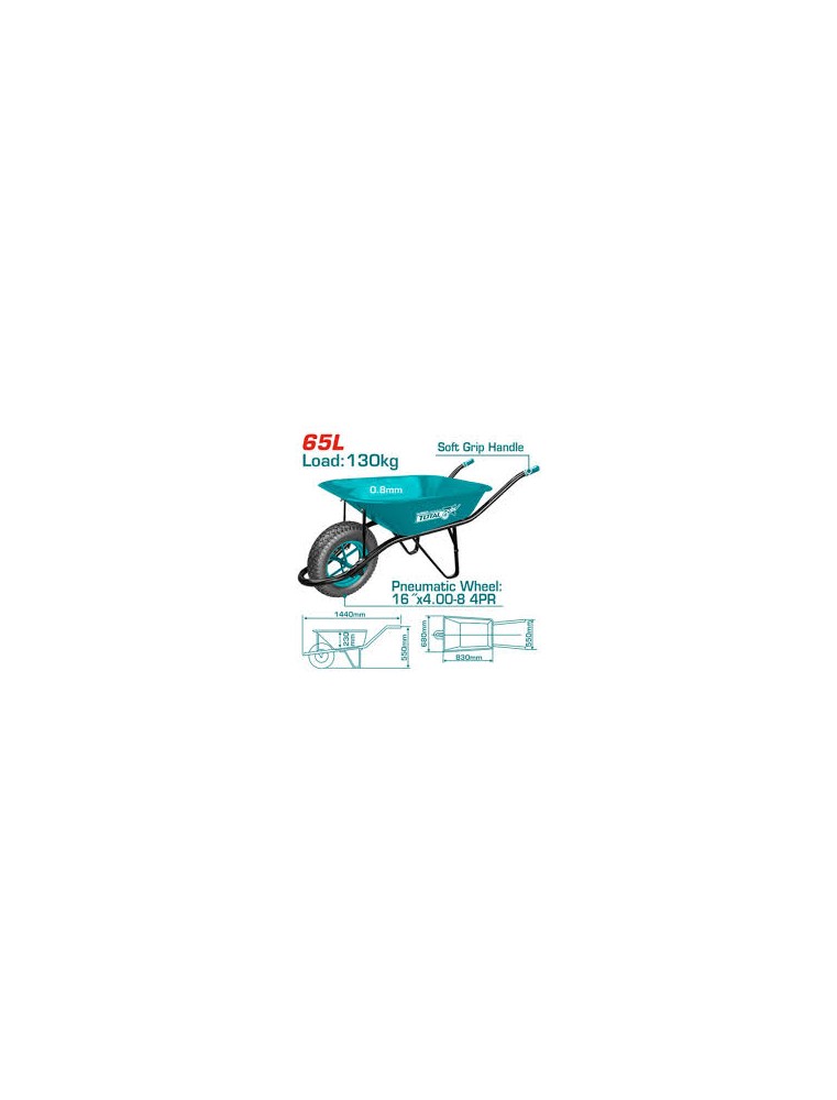 BROUETTE 65L/140KG THTWB4010P TOTAL