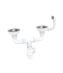 SIPHON EVIER DOUBLE INOX...