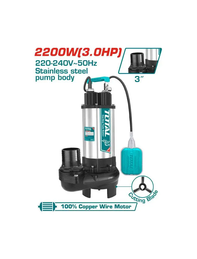 POMPE VID CAVE 2200W TWP7220026 TOTAL