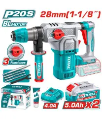 Marteau perforateur sans fil TOTAL TRHLI202862 – 20 V, Brushless, 4,5 J, 2 batteries 5,0 Ah