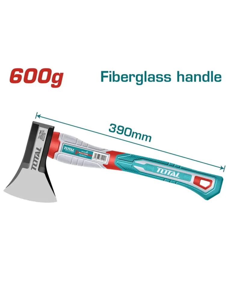 Pioche Hache 600g TOTAL THAX061600 Manche Fibre