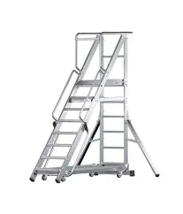 Échelle plateforme roulante aluminium PODIUM 5 marches FERRAL