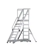 Échelle plateforme roulante aluminium PODIUM 5 marches FERRAL