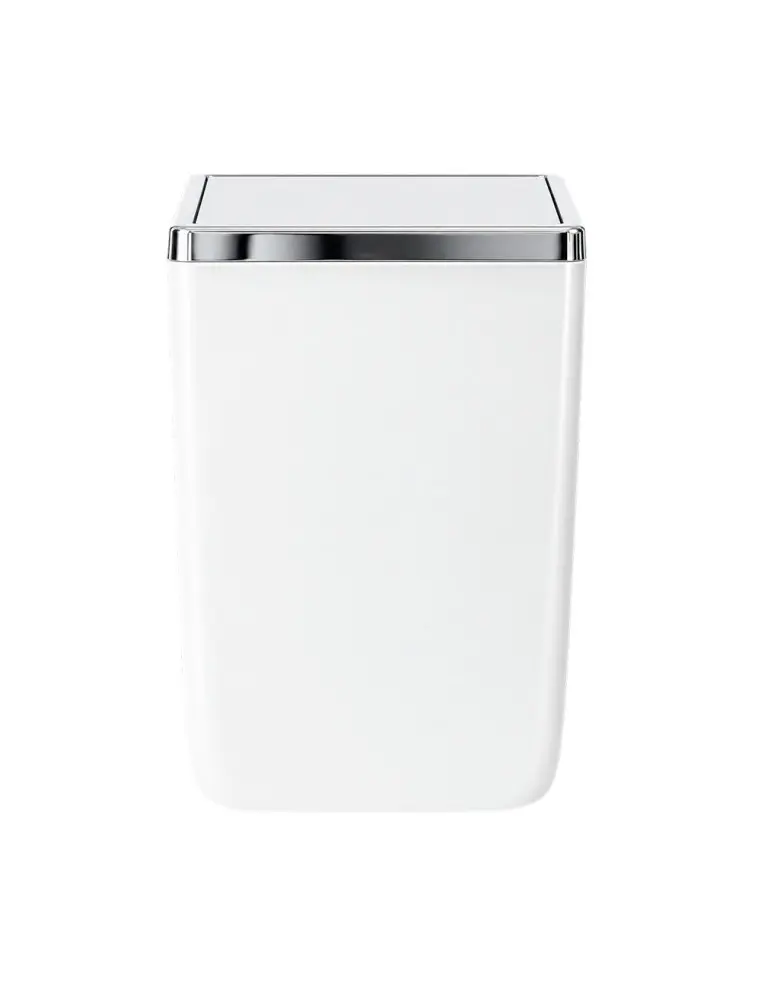 Poubelle carrée basculante IVORY blanche Idro-Bric QM1150WQ