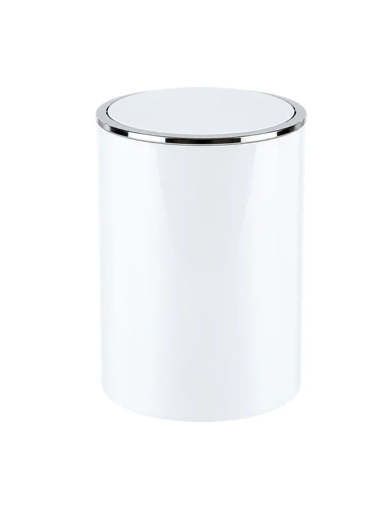 Poubelle ronde basculante IVORY blanche Idro-Bric QM1150WT