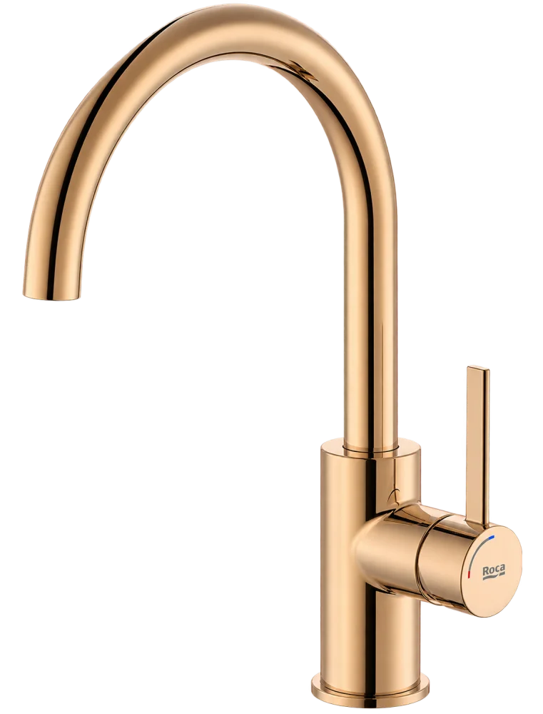 Mitigeur lavabo CARELIA Rose Gold PVD ROCA RCA5A8A8ARGK-TR