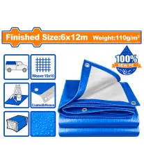 Bâche plastique WADFOW WTQ1862 6 × 12 m