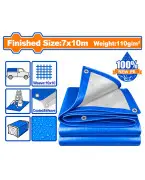 Bâche plastique WADFOW WTQ1870 7 × 10 m 110 g/m²