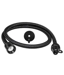 Flexible WC tressé noir EJIM JWC2016 longueur 1 m