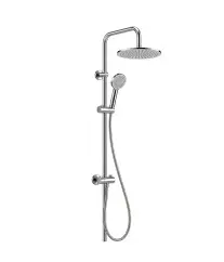Colonne de douche ROCA SUMA102 chromée avec douche de tête ronde et douchette