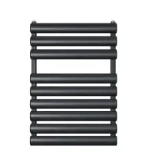 Radiateur sèche-serviettes MEZZALUNA 50/80 noir lisse RAL 9005 398W ALTECH