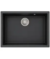 Évier sous plan noir en granit COMPACT Lemon Granite 55 × 46 cm