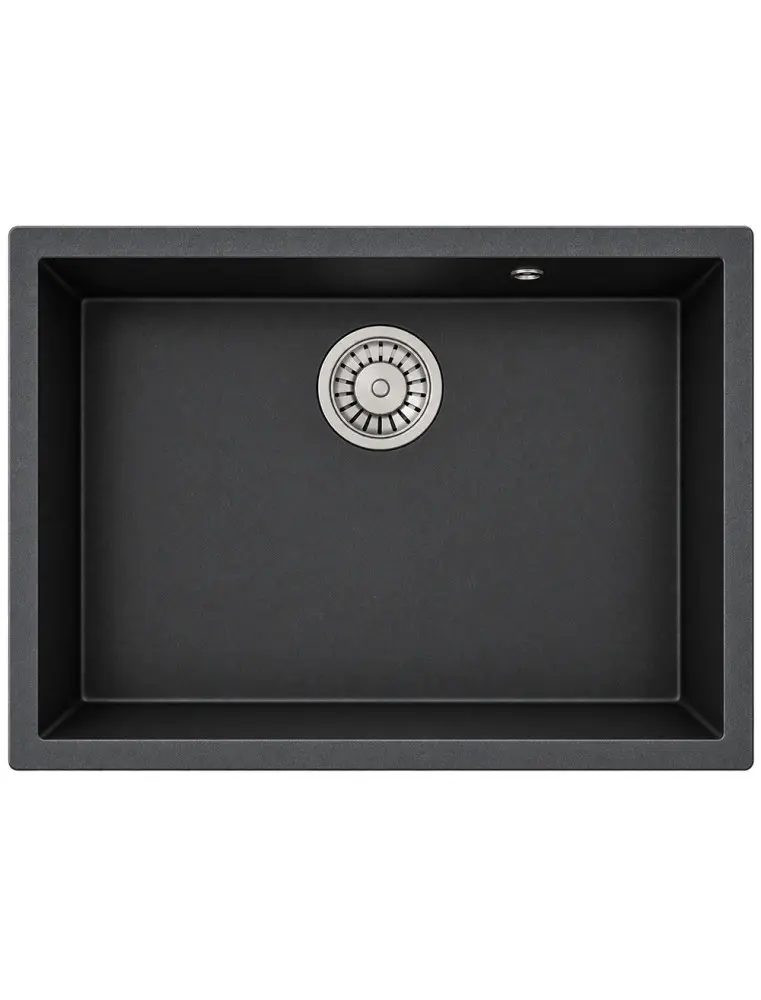 Évier sous plan noir en granit COMPACT Lemon Granite 55 × 46 cm