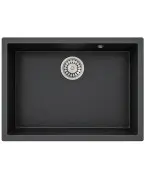 Évier sous plan noir en granit COMPACT Lemon Granite 55 × 46 cm