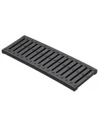 Grille de caniveau Maxiflow en fonte noire 13 × 50 cm
