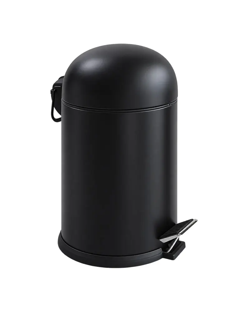 Poubelle à pédale bombé noir 5003S Eformetal