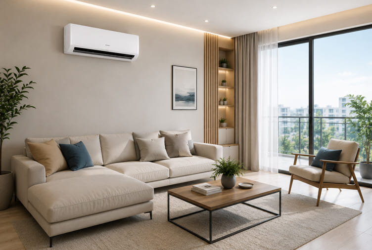 Climatiseur Inverter pour salon ou pièce de vie en Tunisie avec puissance 12000 ou 18000 BTU