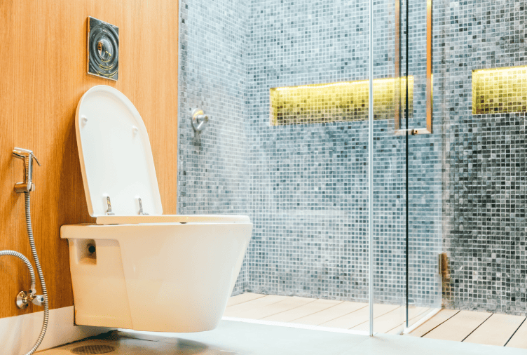 WC suspendu moderne pour salle de bain contemporaine en Tunisie